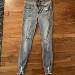 Express Grey Distressed Jeans